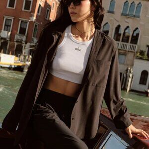 ALO Yoga Black Long Sleeve Top